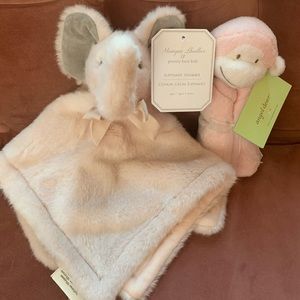 Pottery barn baby 2 baby girl plush snuggle toys